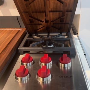 Wolf Professional Gas Cooktop Cutting Board / Two Burner Grate Cover / Noodle Board Made From Local Hardwood.