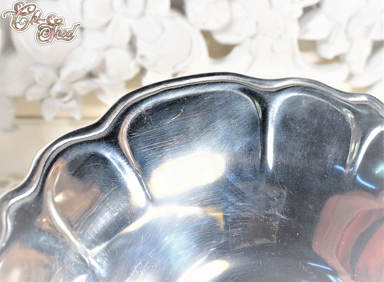 Large 12 Wilton Armetale® Serveware Scalloped Edge Bowl Etsy