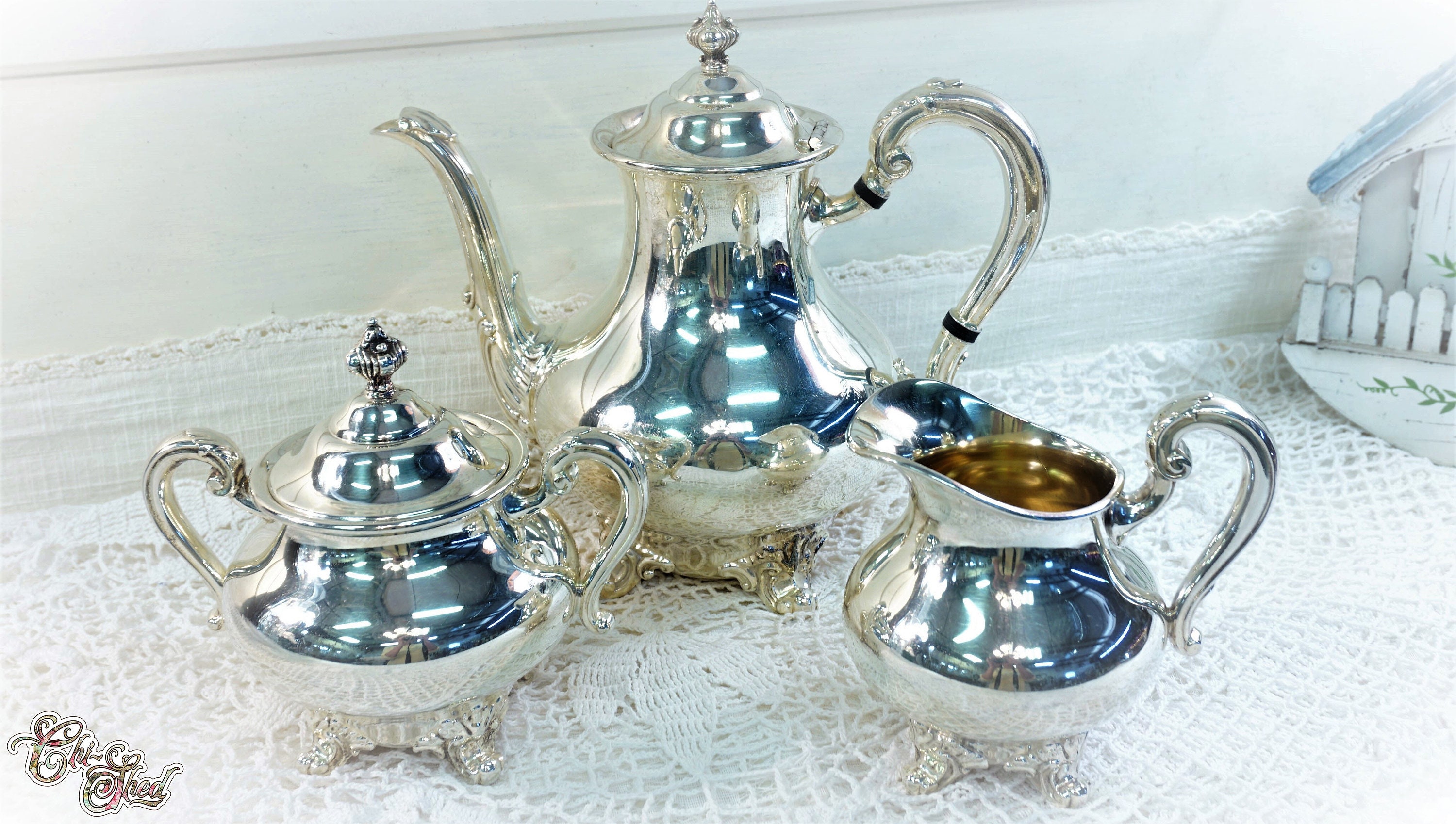 Vintage Reed & Barton 3 Pc. Regent 5600 Silverplate Tea Set Etsy