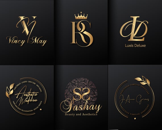 Custom Logo Design for Business Luxury Monogram Logo Modern Gold Luxury Logo  Initials Brand Name Logo Business Logo Custom Unique Logo 