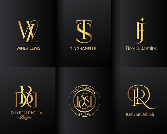 Custom Logo Design for Business Luxury Monogram Logo Modern Gold Luxury Logo  Initials Brand Name Logo Business Logo Custom Unique Logo 