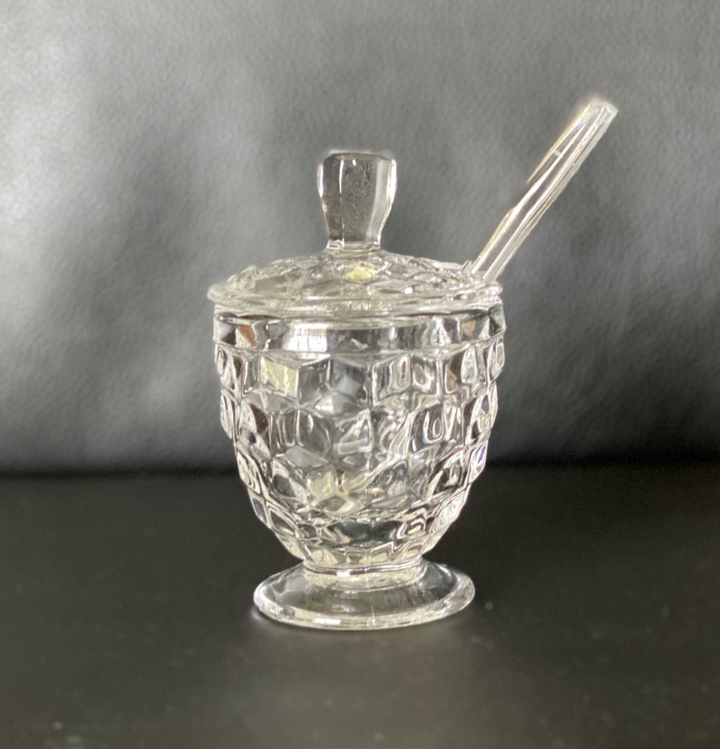 RARE Vintage Marmalade Jar W/Lid and Spoon American Clear Etsy