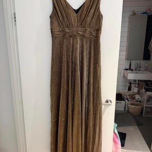 green emerald velvet dress 1970s Rare Biba Gold Sequin Maxi Dress  Shrimpton Couture