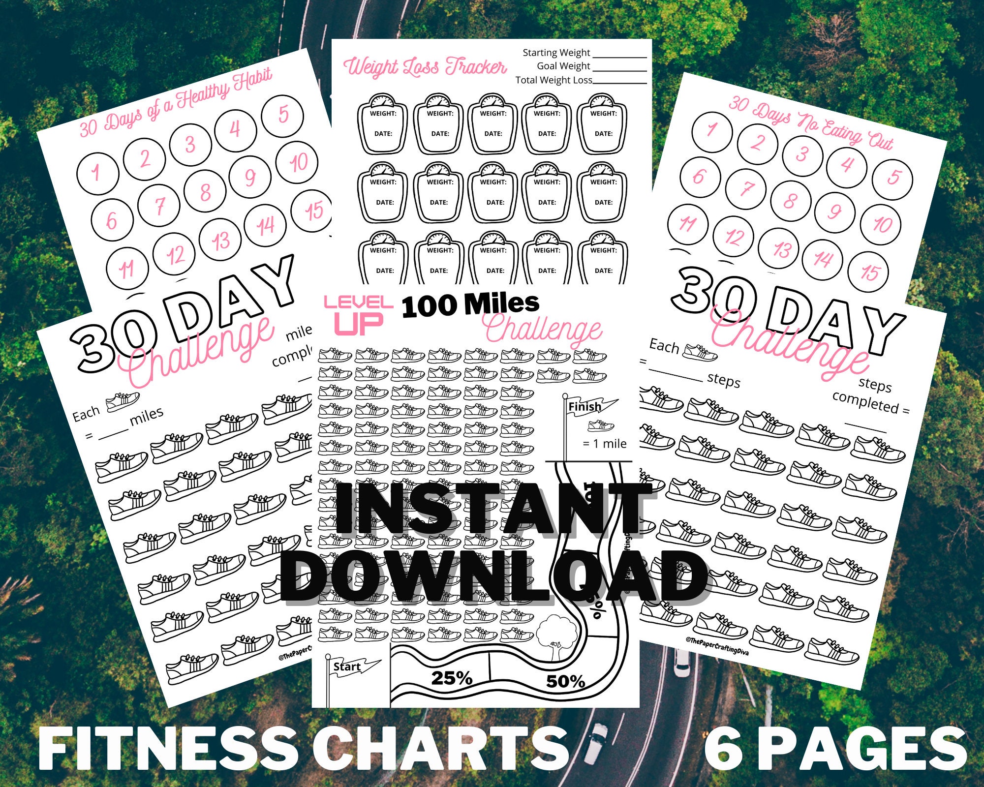 Workout Coloring Calendar Printable