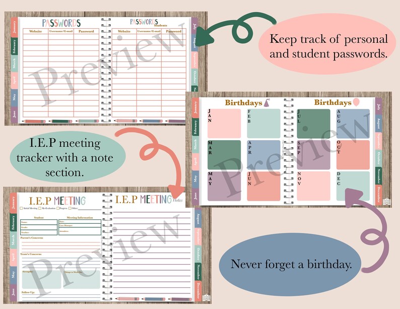 Digital Teacher Planner - Etsy