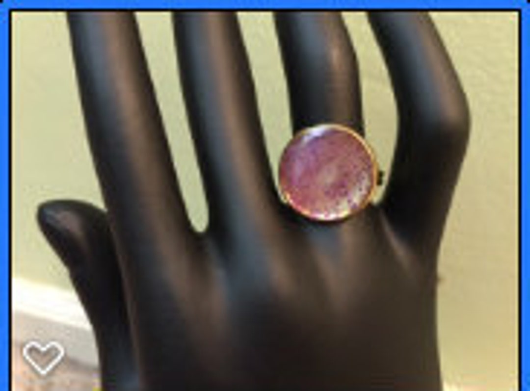 Fancy Large Round Ring gold Tone Etsy UK