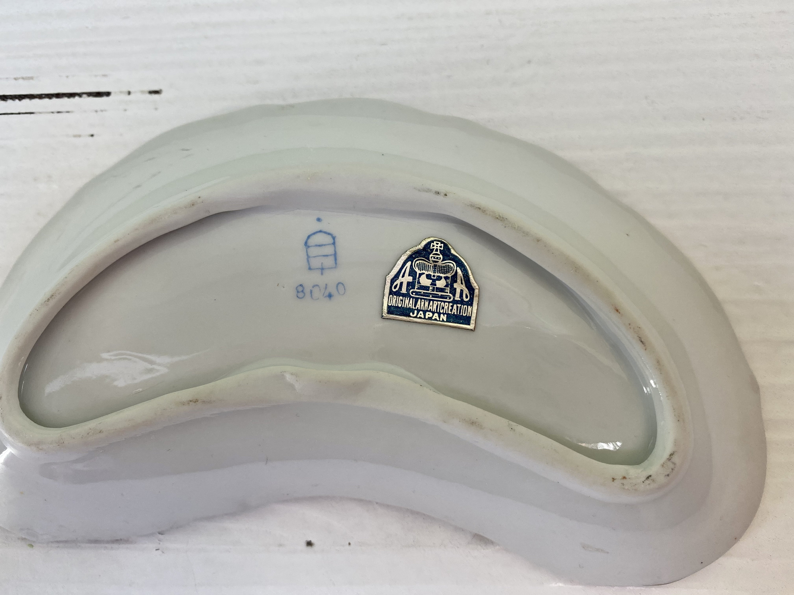 Vintage Original Arnart Creation Porcelain Kidney Shaped Dish Etsy UK