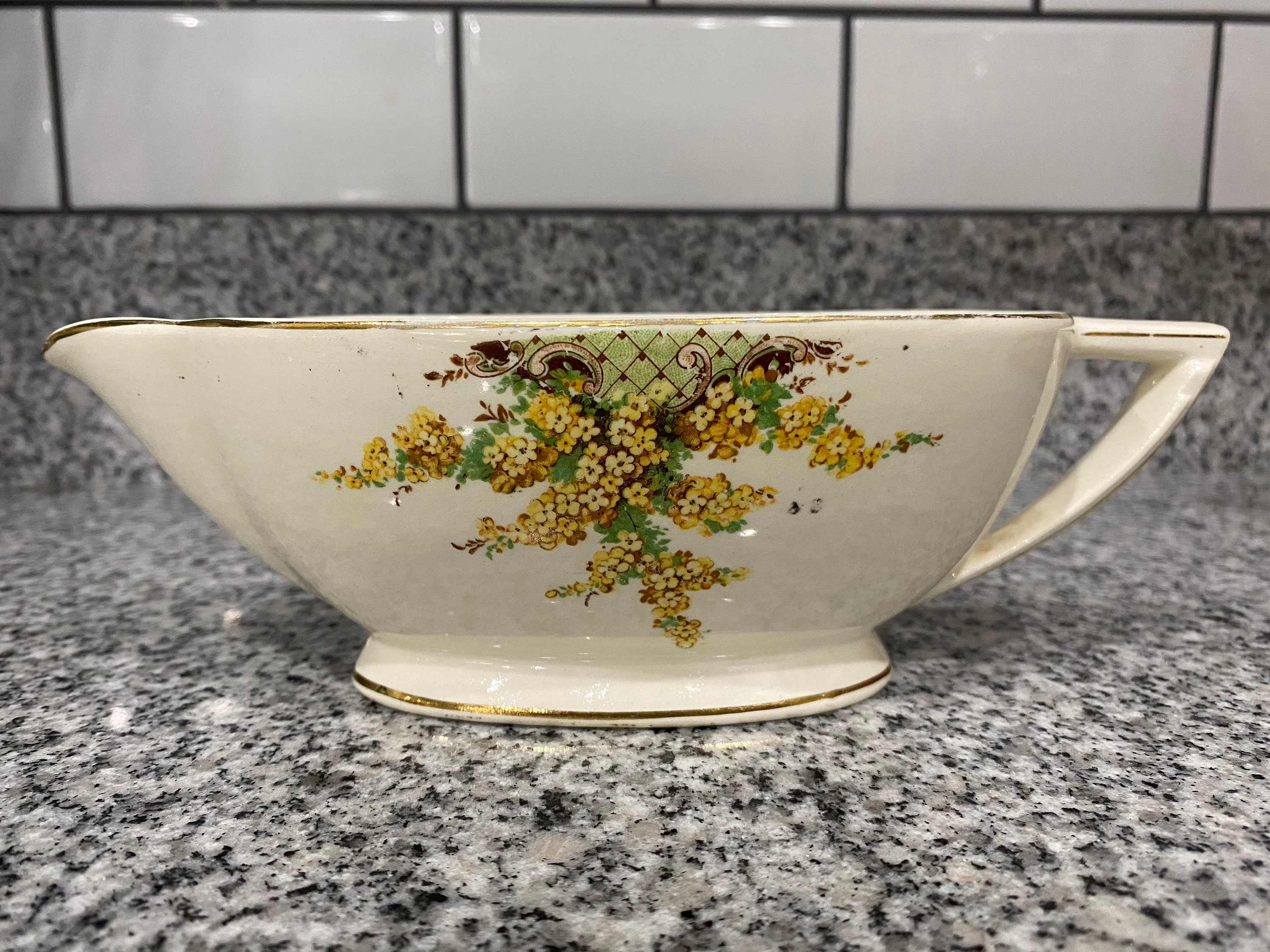1938 Vintage Gravy Boat by the Edwin M. Knowles China Company Etsy