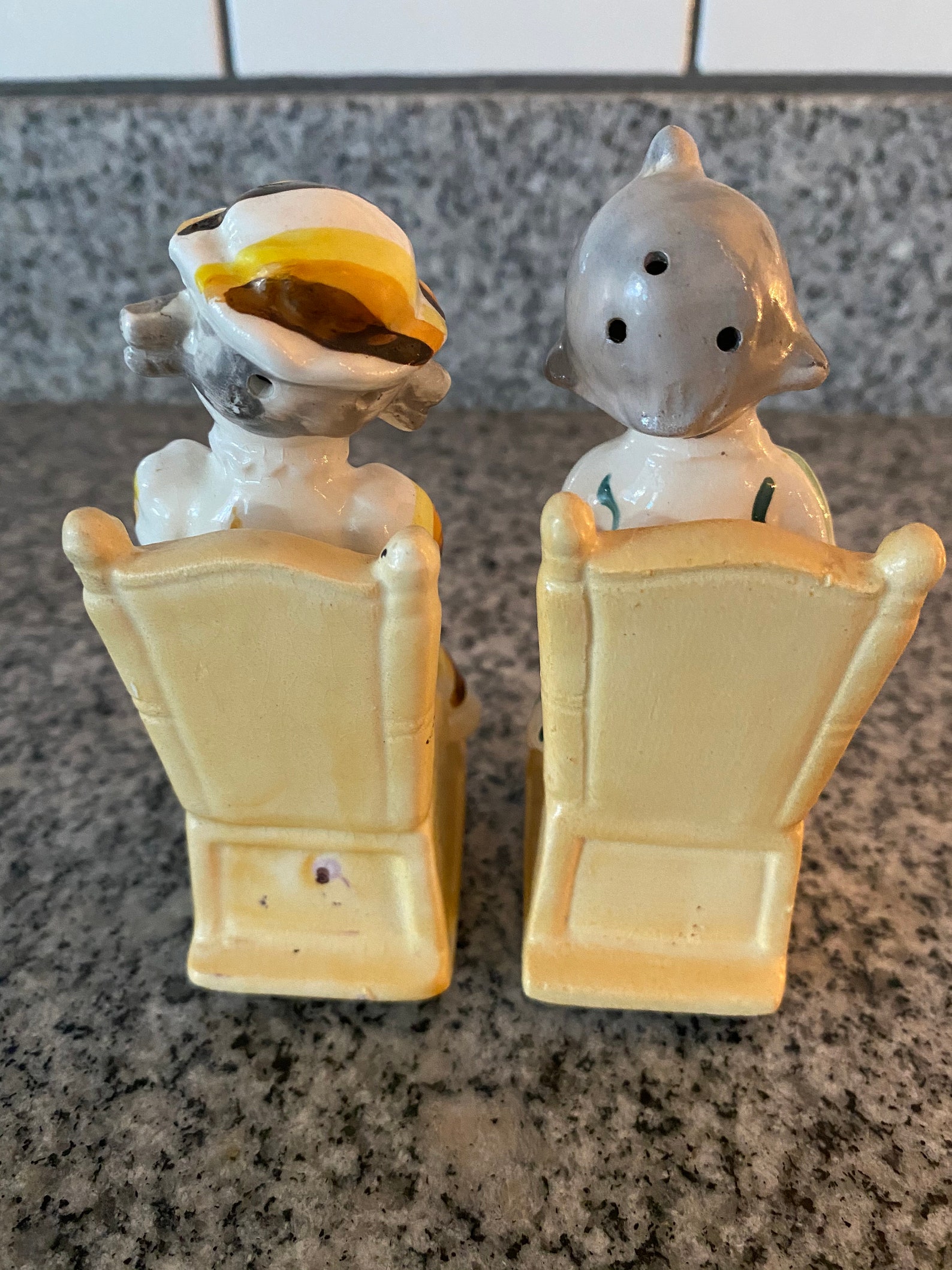 Charming Elderly Couple Salt and Pepper Shakers Etsy