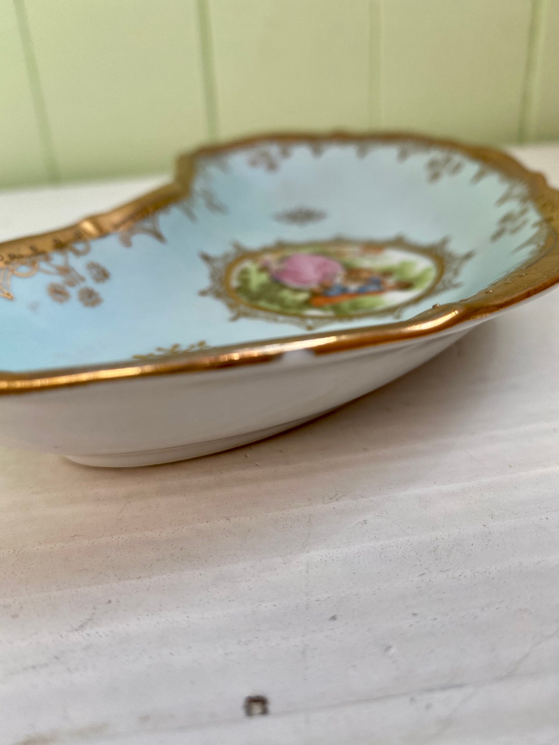 Vintage Original Arnart Creation Porcelain Kidney Shaped Dish Etsy UK