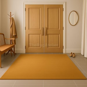 Handgetuft tapijt effen NK Leeuw geel wollen tapijt voor woonkamer slaapkamer keuken kinderkamer hal kantoor 5 x 8 8 x 10 9 x 12 10 x 14 aangepast tapijt