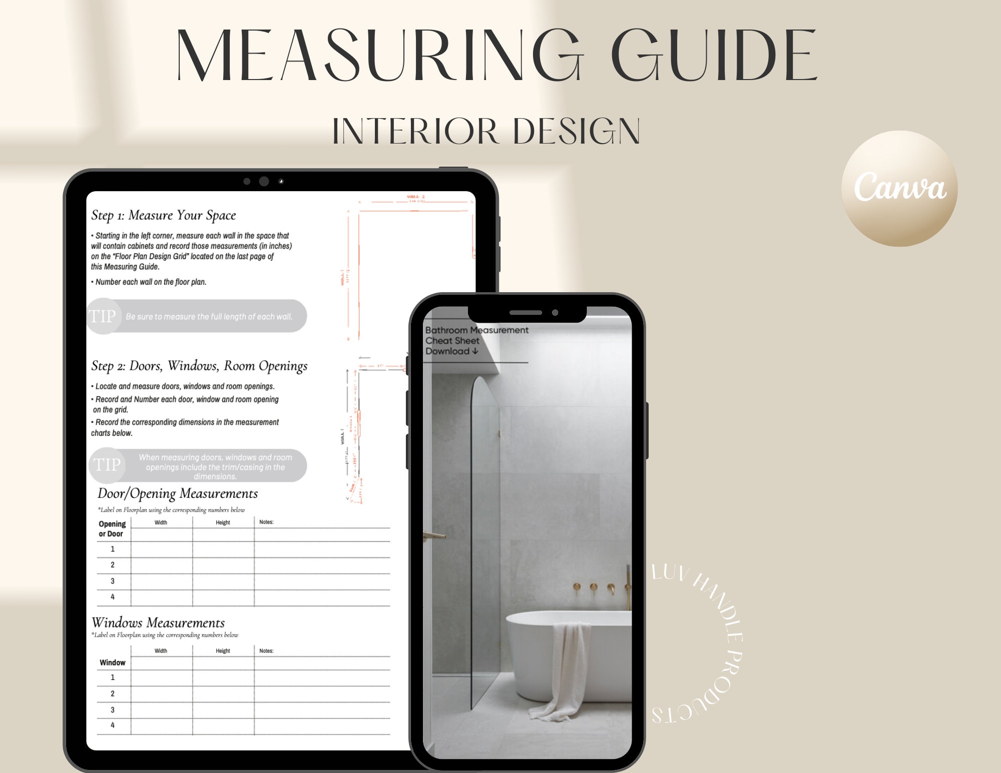 Interior Design Measuring Guide Cheat Sheet - Etsy