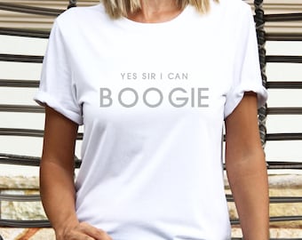 Yes Sir I Can Boogie t-shirt  70s 80s disco dancing top retro t-shirt