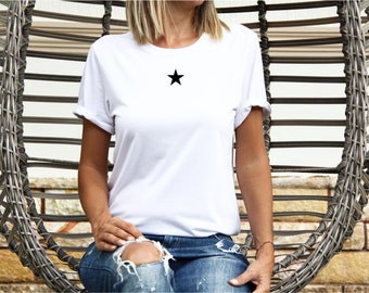 Small Star  - T shirt - Unisex  - trending fashion t-shirt top - soft cotton