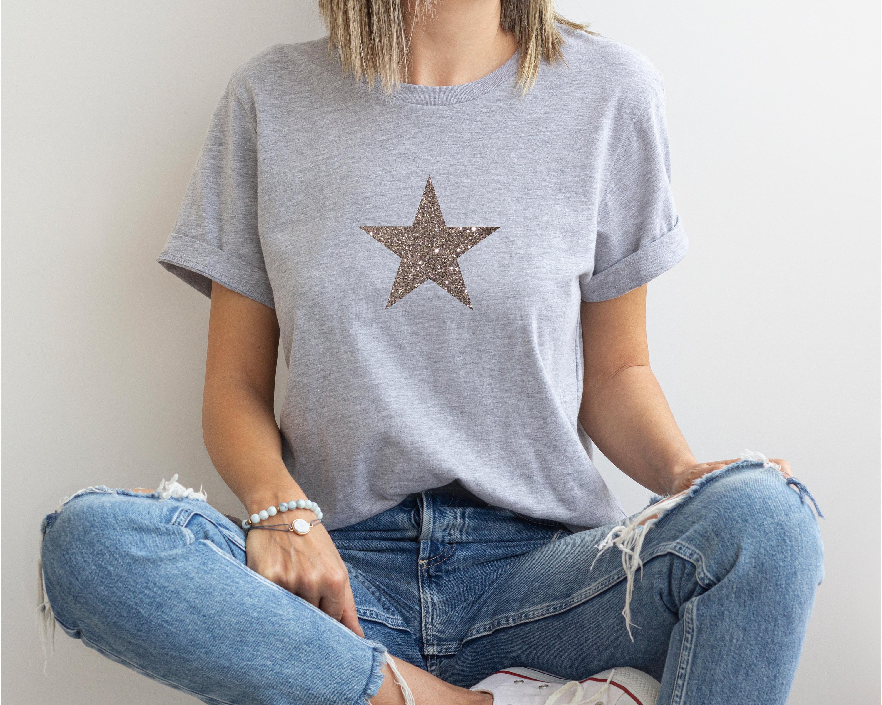 HTH glitter cropped tee navy Tシャツ HTH glitter cropped tee navy