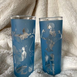 Vintage Tom Collins frosted glasses (2)
