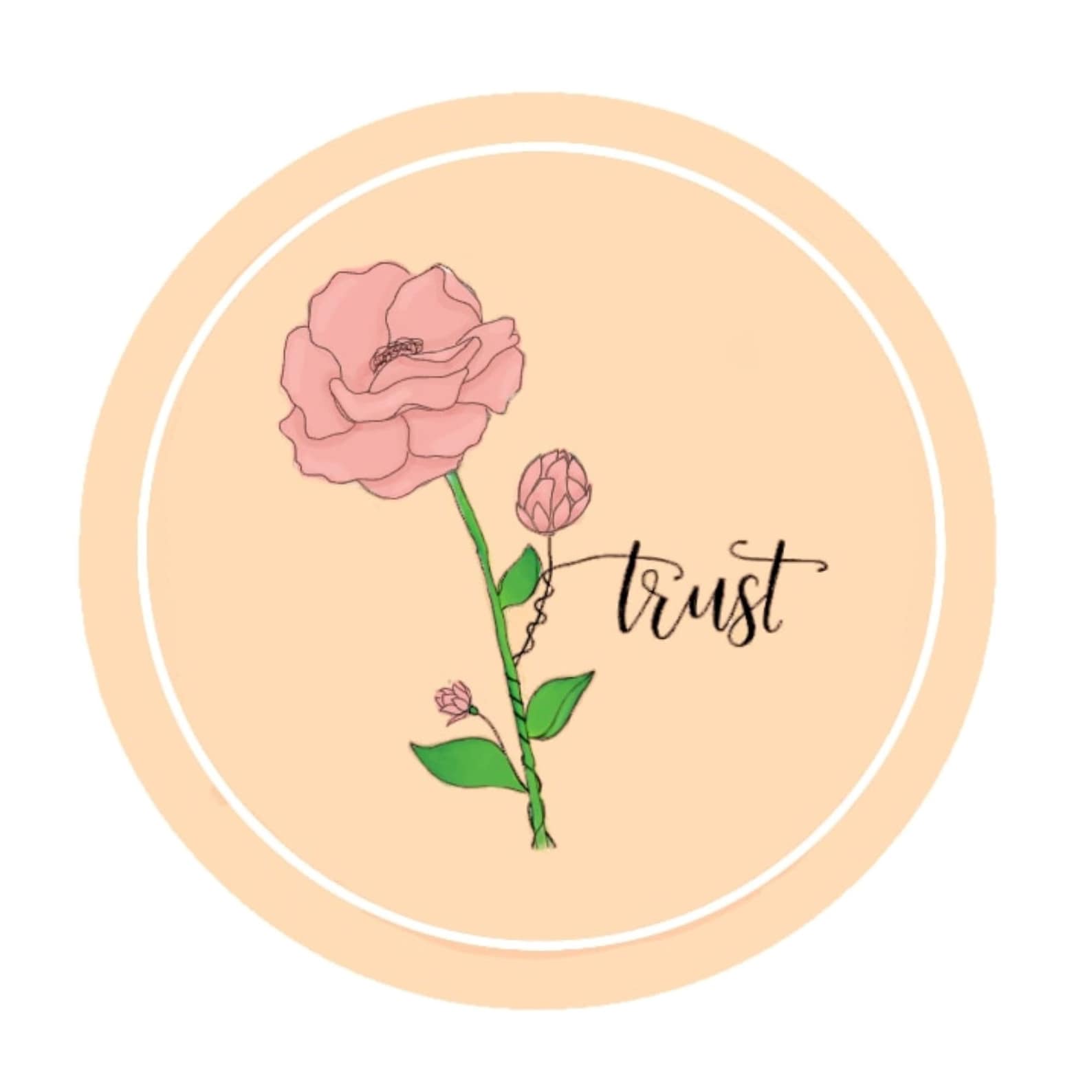 Trust Flower Digital Art Printable Art Instant Download Gift Etsy