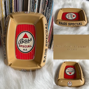 Vintage Bass Special Ale Advertisement Ashtray • British Ale Rectangular Melamine Ashtray