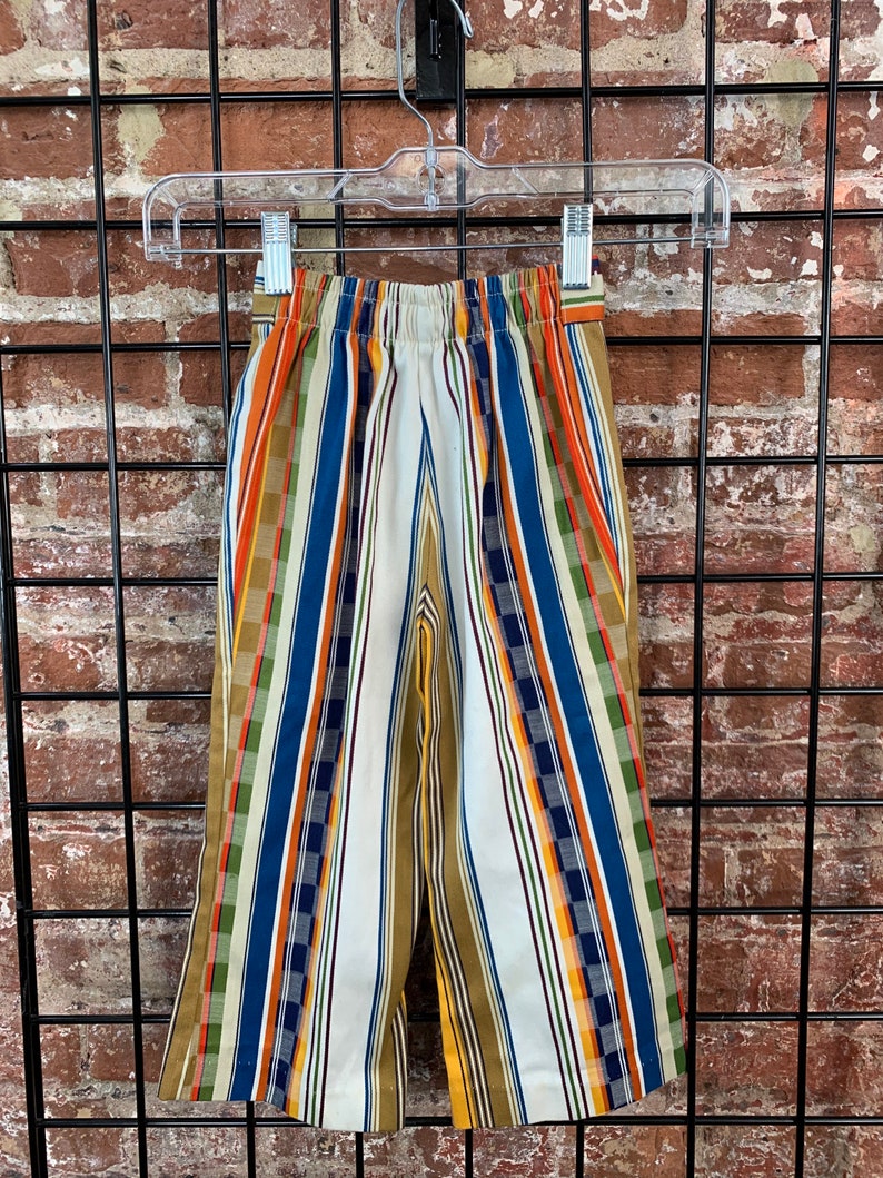 Size 4 Vintage 70s Vest and Back Elastic Trousers by Buster Brown