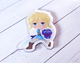 Link / TLOZ / 2" Fridge Magnet / Hyrule Hero / Zelda / Video Game Magnet