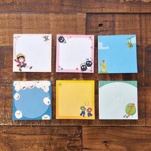 Handmade Cute Memo Pad / Anime To-do List / Kawaii Stationery / Writing Pad / Video Game Memo List / Series 1