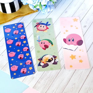 Handmade Cute Kirboi Bookmark / Video Game / Bookmark Collection / Kirboi Lover Gift / Bookmark Set