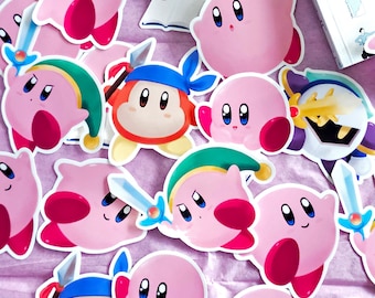 Cute Pink Blob Stickers / Stationery / Journal / Glossy Sticker / Kawaii Stickers