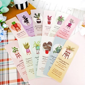 Handmade Cute Plant Bookmark / Houseplant Mom / Houseplant Addict / Bookmark Collection / Plant Lover Gift / Bookmark Set