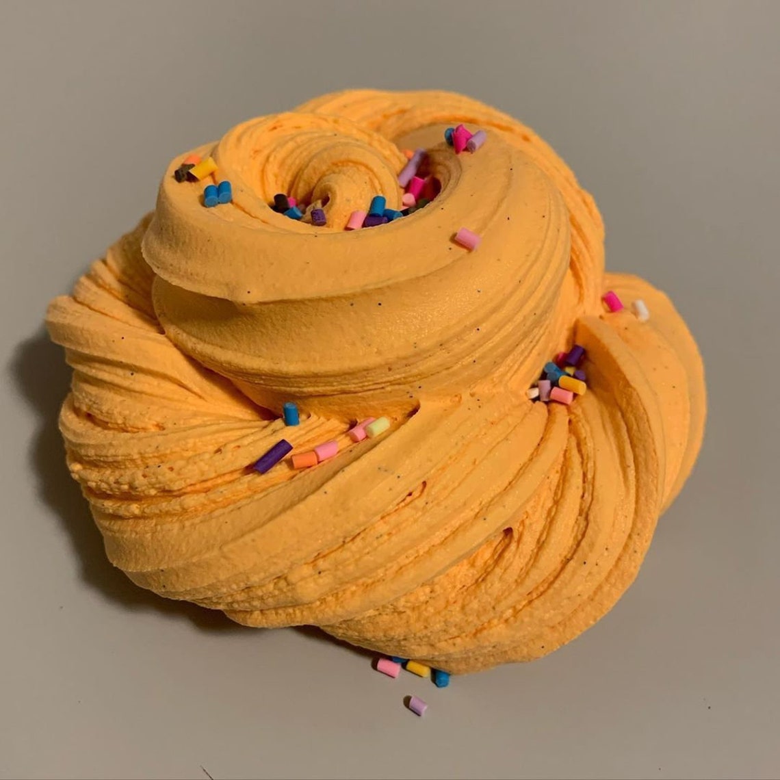 Orange Slime With Fake Sprinkles 3oz Etsy