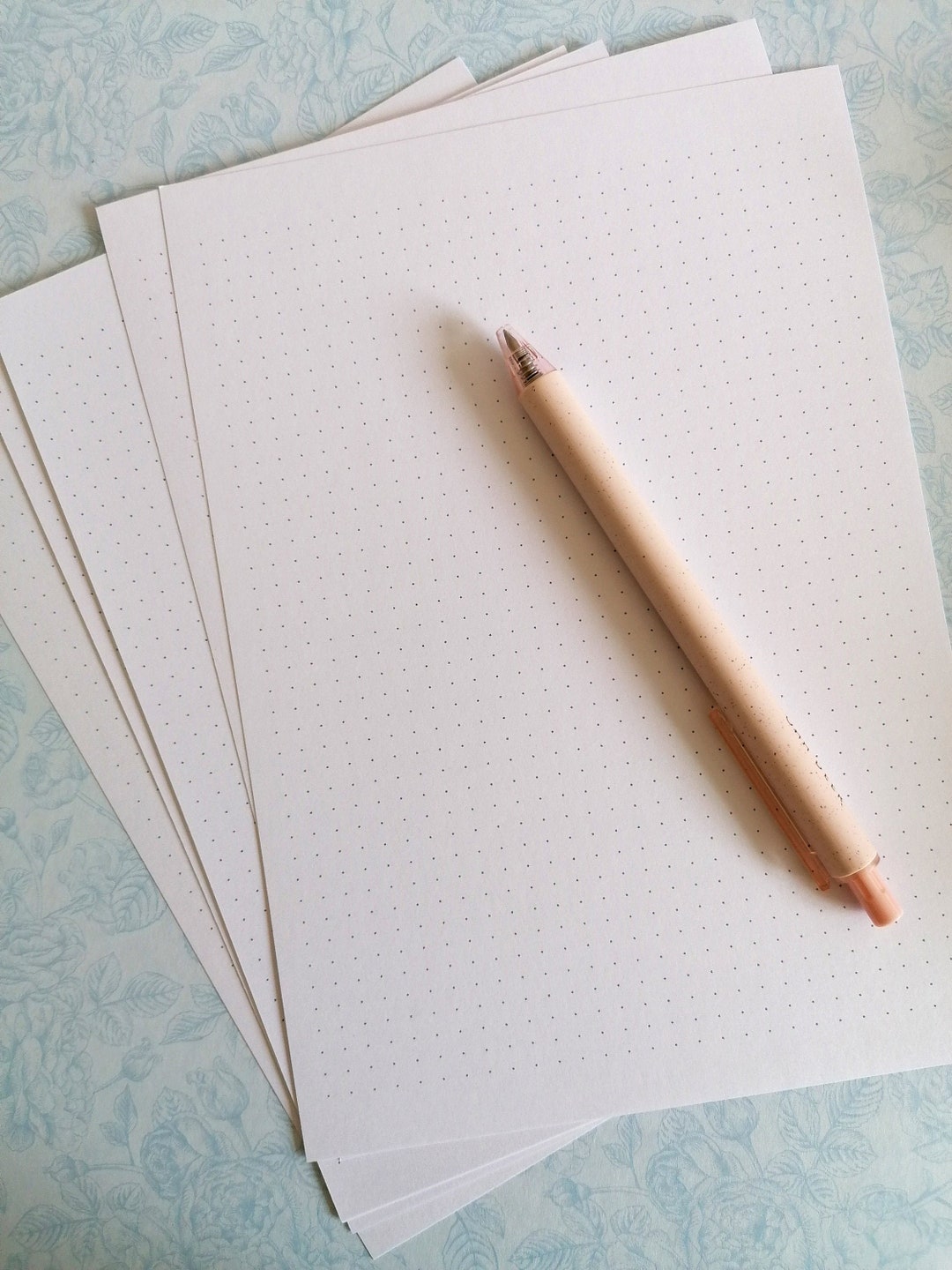 Papier à Pois A5 - 80 Feuilles (160 Pages) - 100 G/m², Perforé 6 Trous - Recharge Pour Agenda Filofax, Classeurs A5