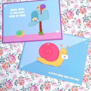 Snail mail postcard, snail postcards, Happy mail postcard, cute stationery, Penpal stationery, penpal supplies, letterbox gift
