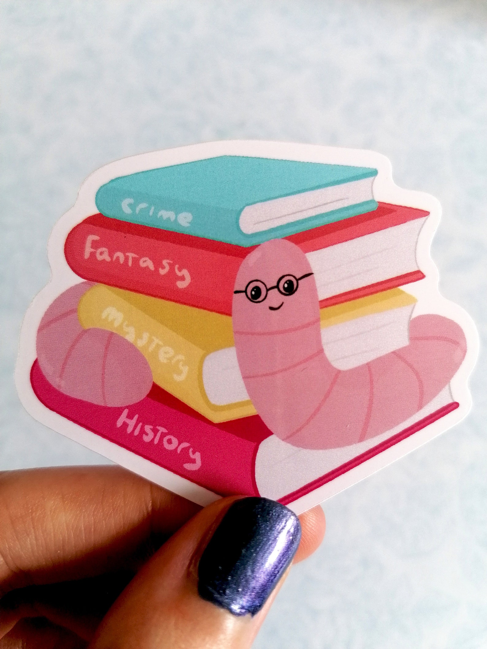 Bookworm Stickers for Book Lovers Bookish Sticker Waterproof - Etsy UK
