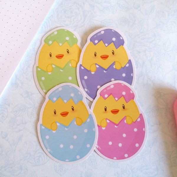 Easter stickers for kids, chick sticker, Waterproof vinyl stickers, journal stickers, waterbottle sticker, gift for easter, letterbox gift