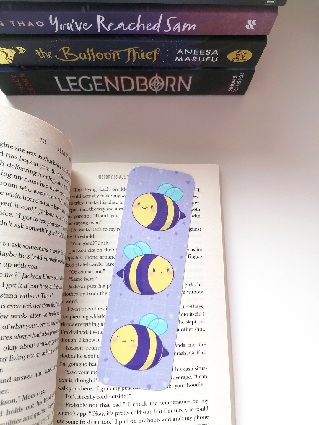 Bumble Bee Bookmark, Cute Bee Prints, Purple Bookmark, Spring Themed ...