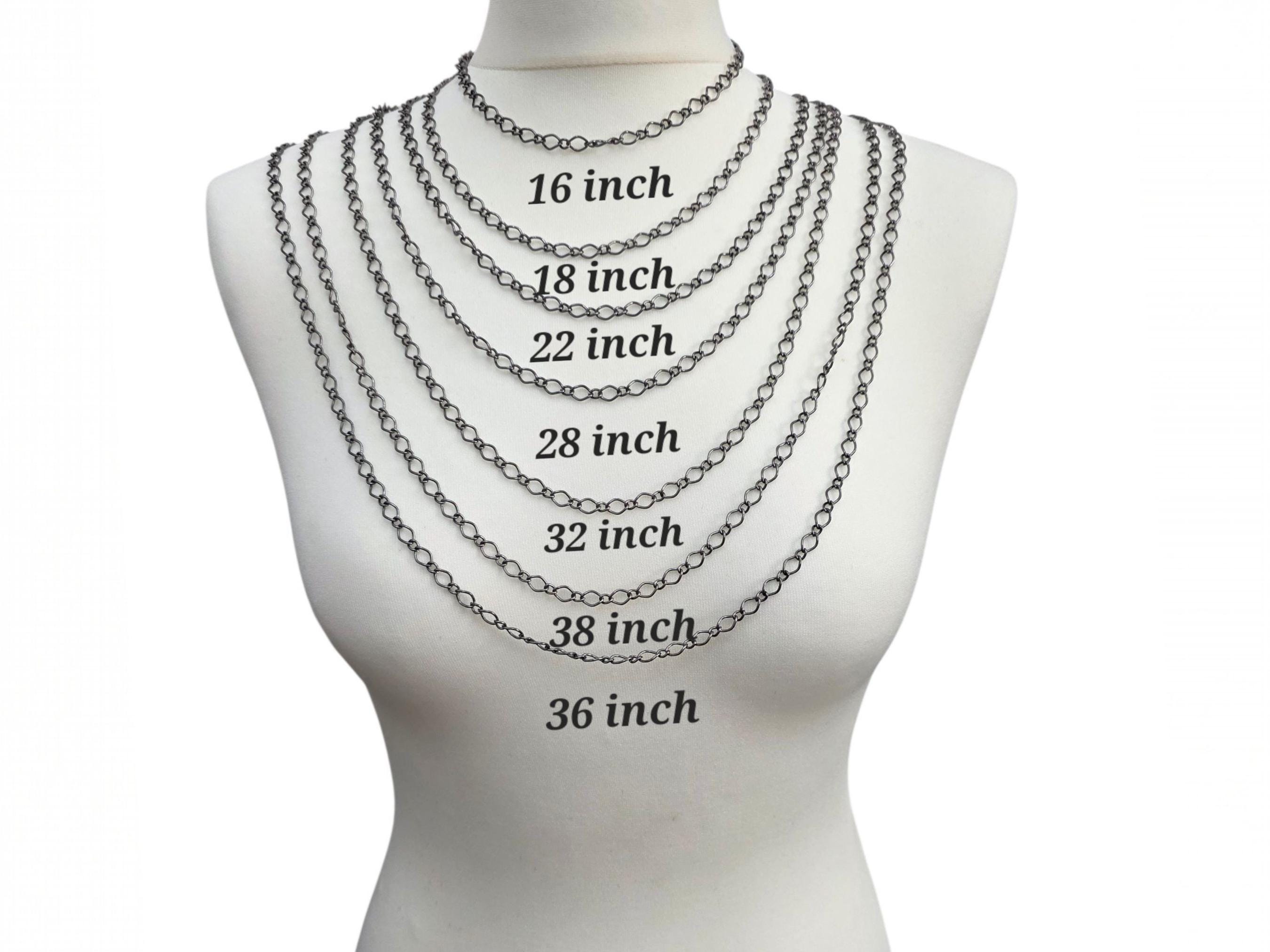 Gunmetal Iron Handmade Chain Necklace, Chain Belt, Figaro 
