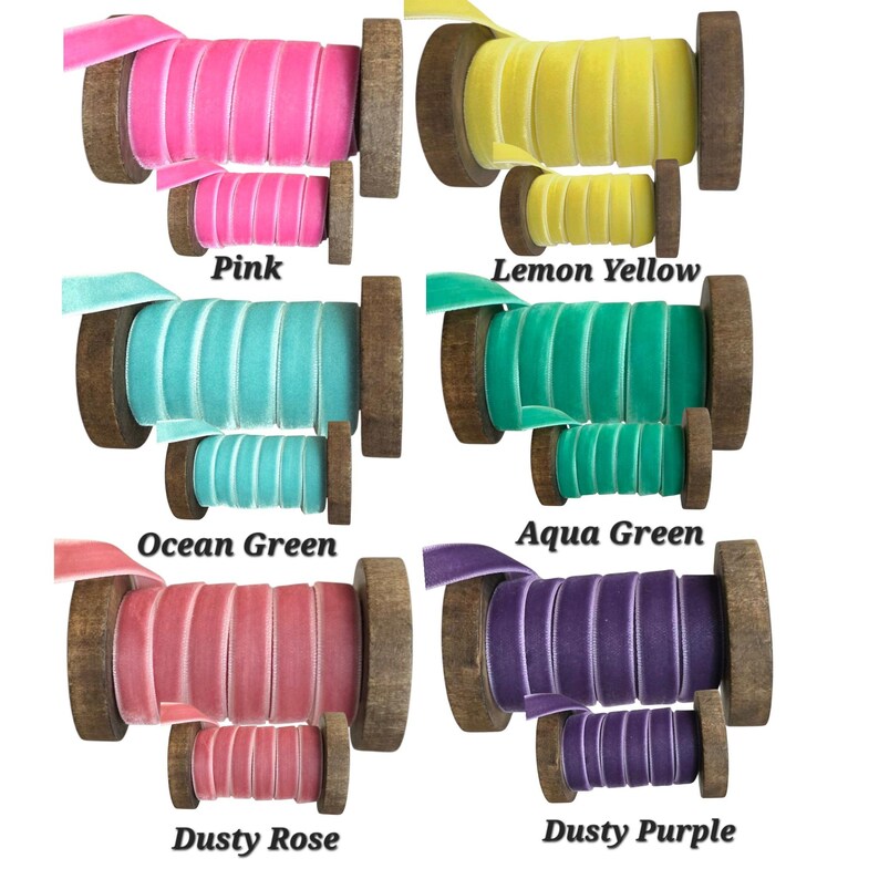 Velvet Ribbon Choker Necklace – 10mm Self-Tie Single Face – 70+ Colours Available – Gothic Fairycore Minimalist image 16