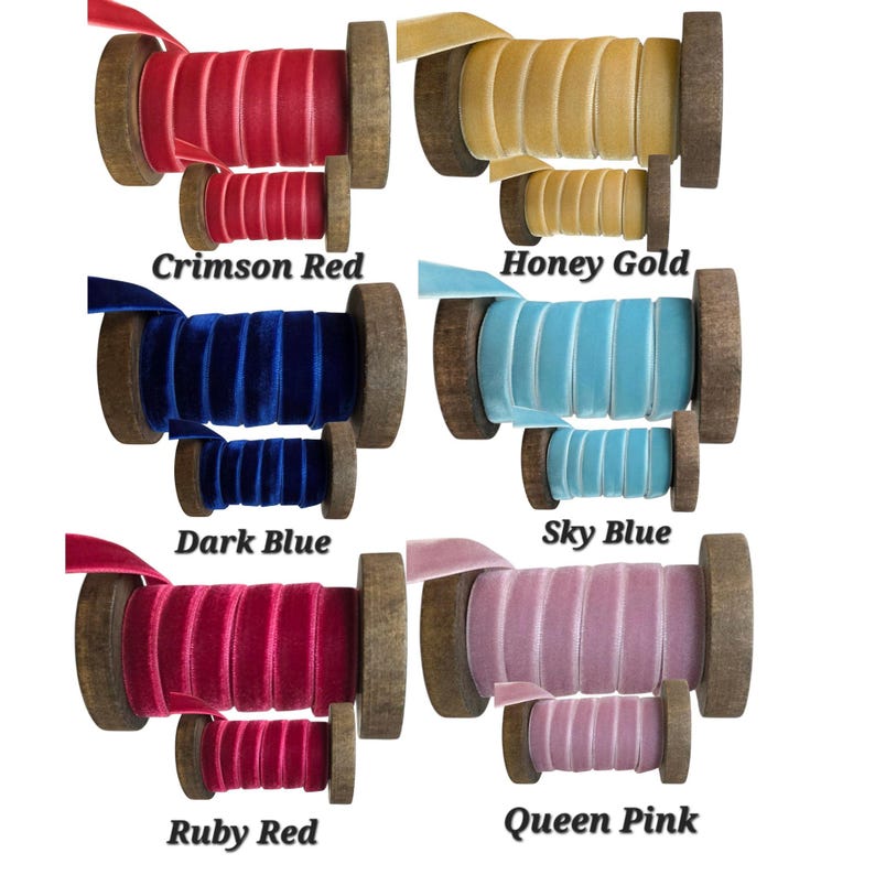Velvet Ribbon Choker Necklace – 10mm Self-Tie Single Face – 70+ Colours Available – Gothic Fairycore Minimalist image 15