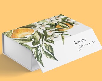 Personalized Giftbox | Custom giftbox | Citrus Fruit | Reusable Gift Packaging | Custom Gift Wrapping | Monogram