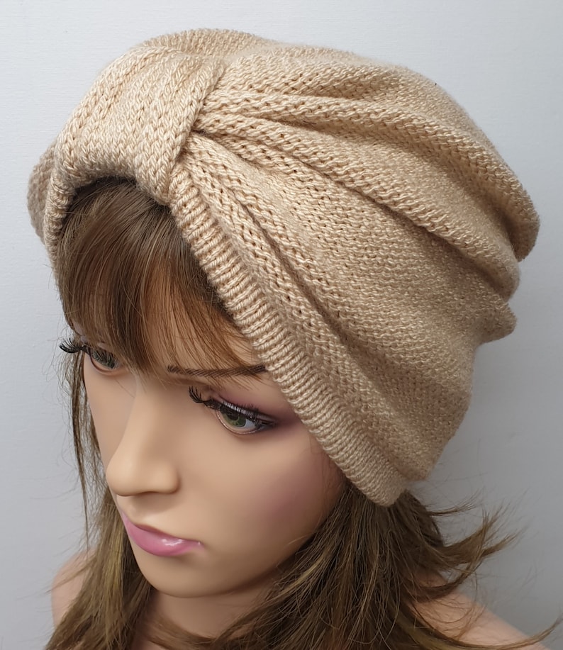 Knitted Turban Hat Women Hat Retro Style Hat Turban Beanie Etsy