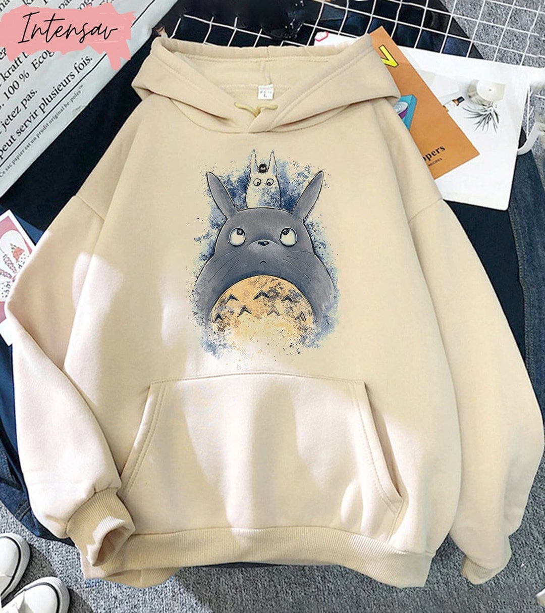 Cute Totoro Hoodie Studio Ghibli Anime Spirited Away Etsy