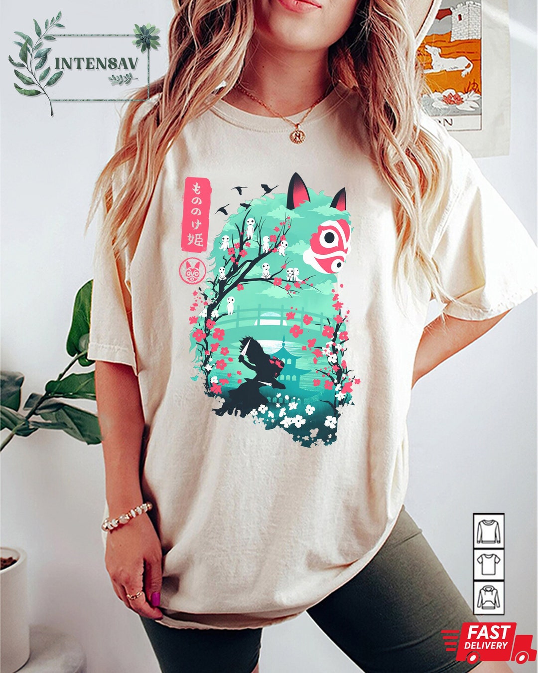 Vintage Mononoke Comfort Colors® Shirt Studio Ghibli Anime - Etsy