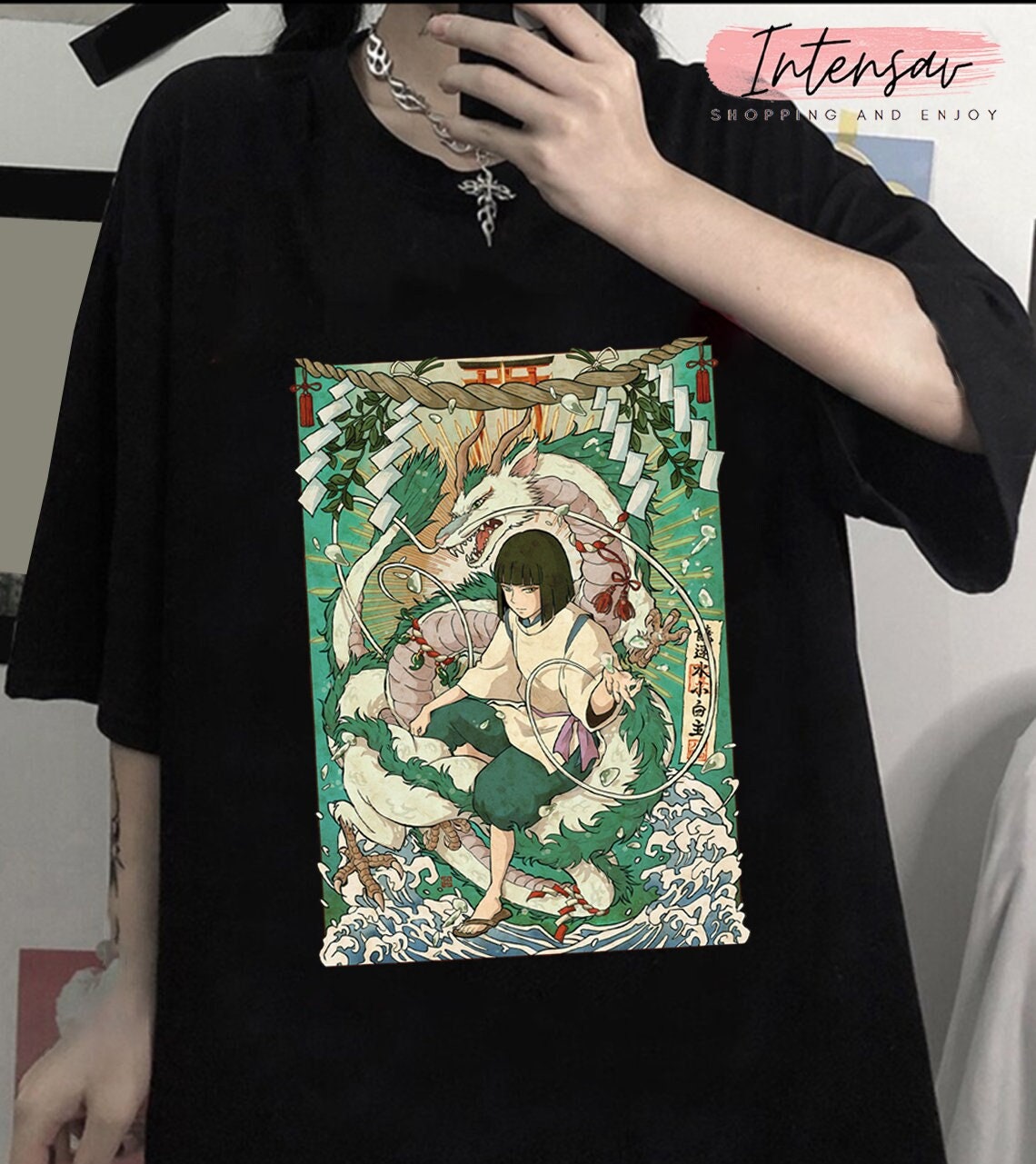 Haku Spirited Away Anime Sticker Classic T-Shirt RB2907 - Spirited