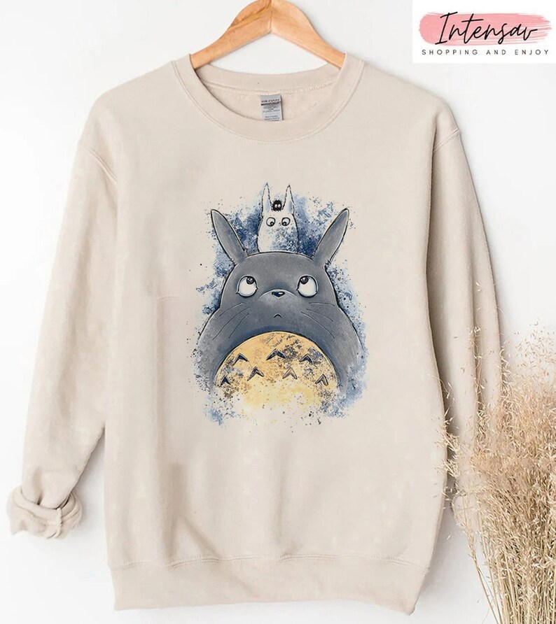 Cute Totoro Hoodie Studio Ghibli Anime Spirited Away Etsy