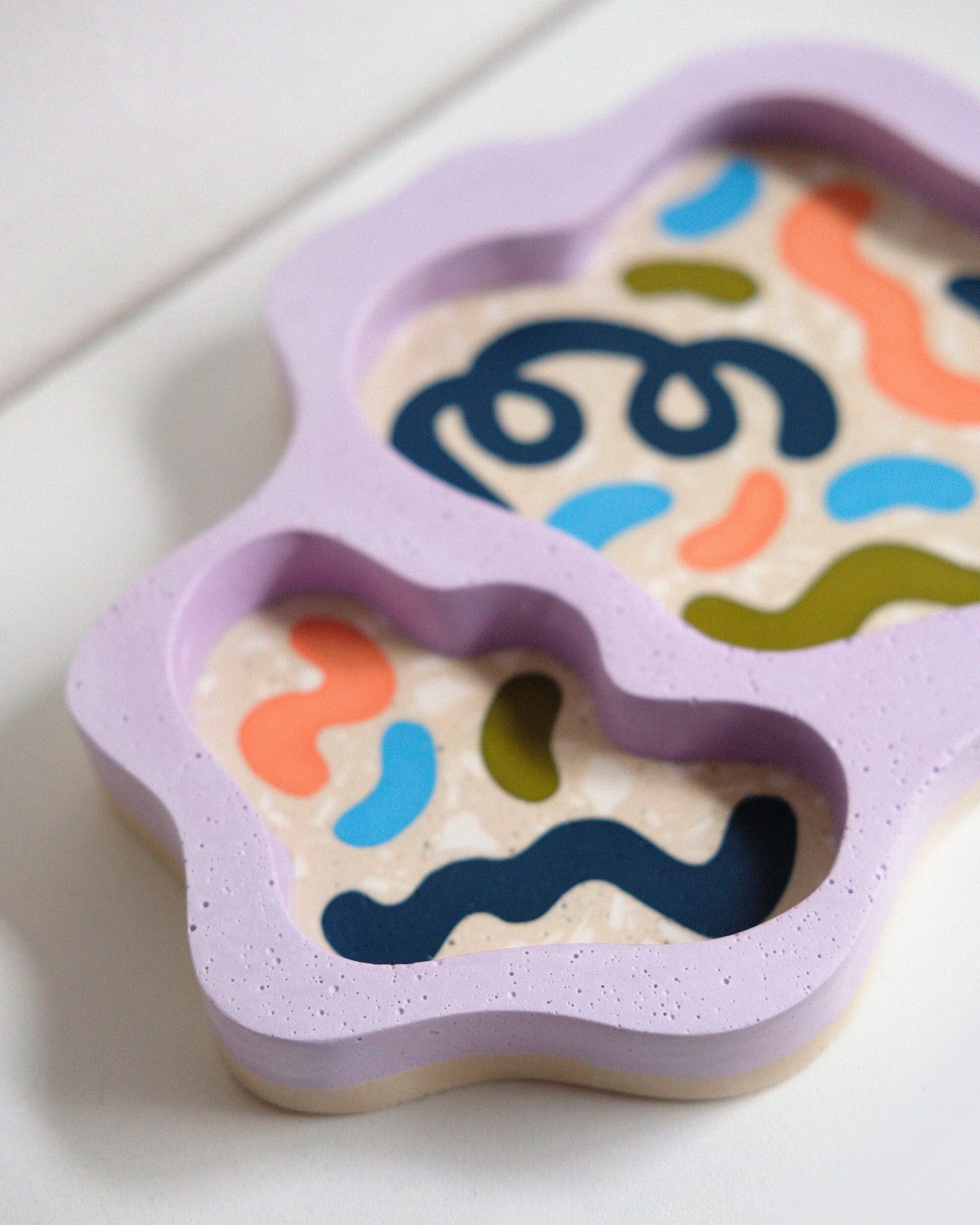 Plateau Double en Terrazzo Piece Unique