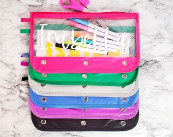 Canvas Bag Personalized Back to School School Case Pencil Case for Kids Pencil Pouch Custom Case Zipper Pouch Canvas Bag