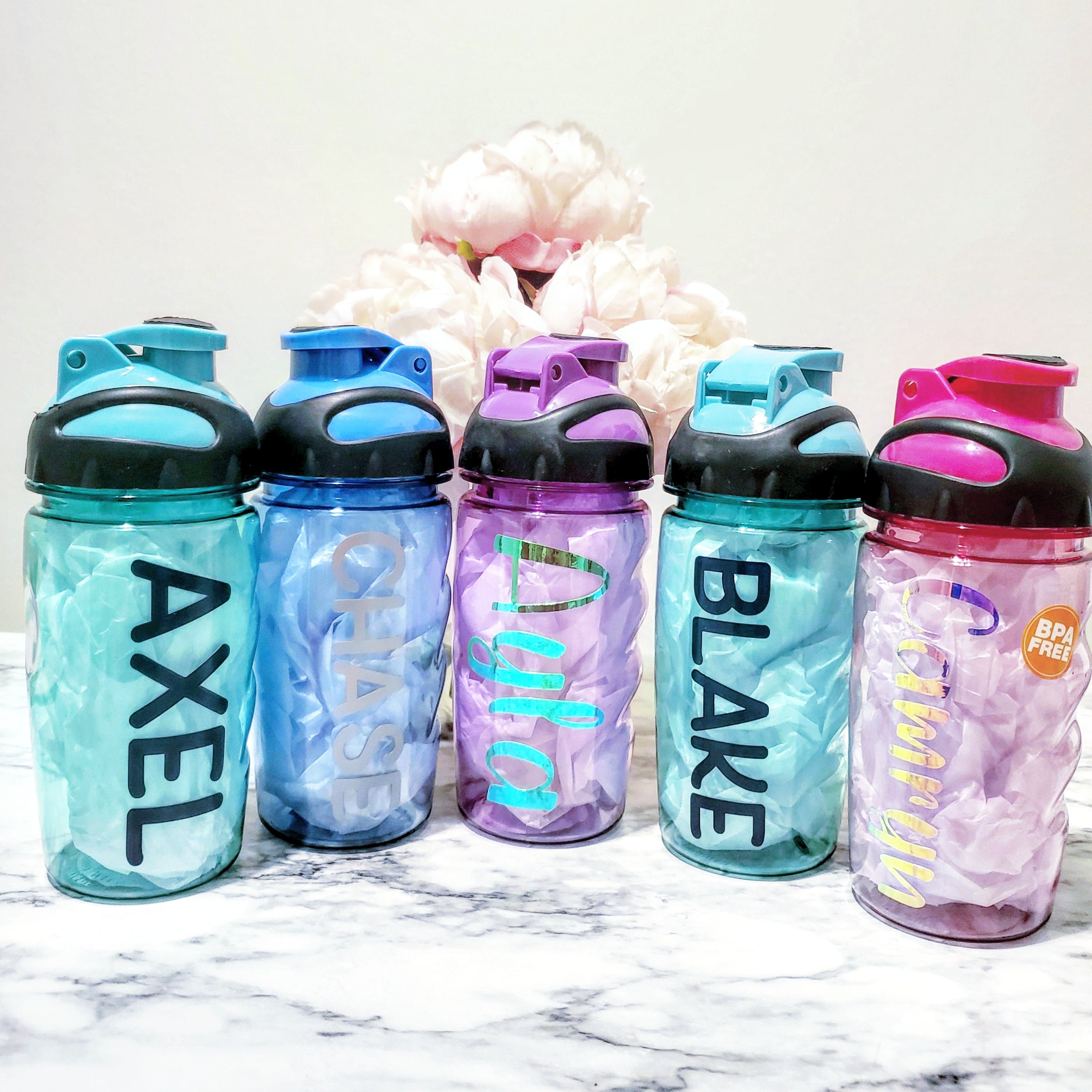 Kids Personalized Cups with Lid - party cups- water bottle-