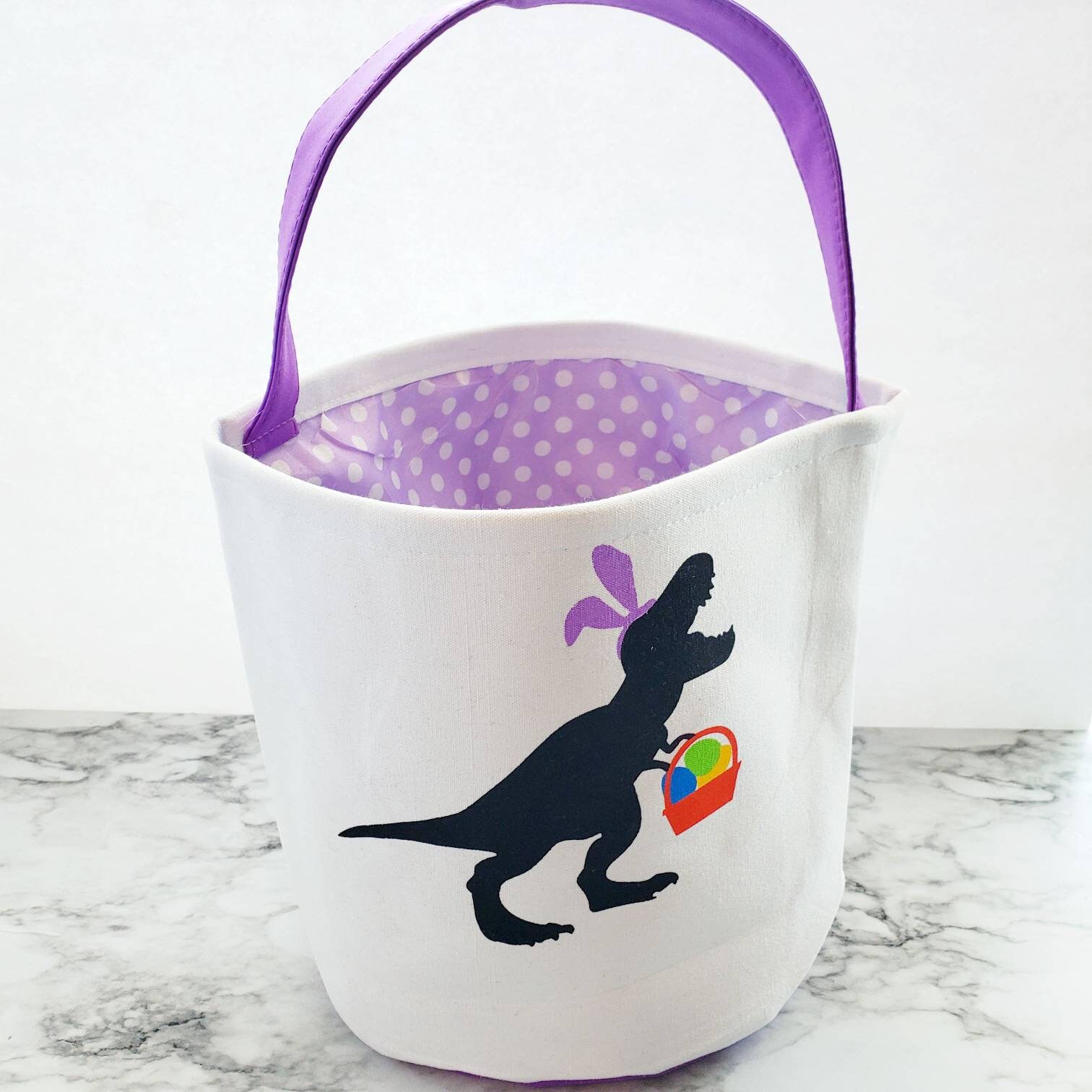 Dinosaur TRex Easter Basket kids children Easter Egg Hunt Etsy