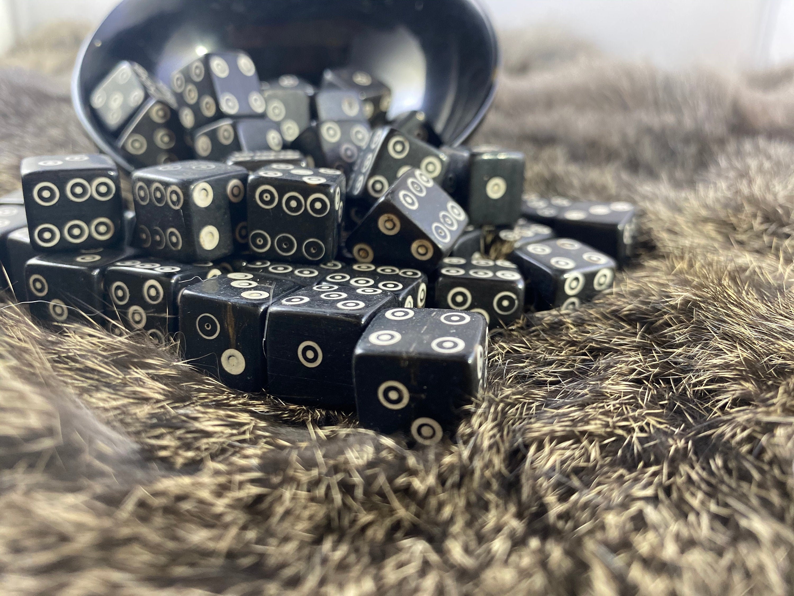 Black Medieval Hand Carved Pair of Dice Perfect for Medieval Re-enactment & LARP Black Medieval Hand Carved Pair of Dice Perfect for Medieval Re-enactment & LARP