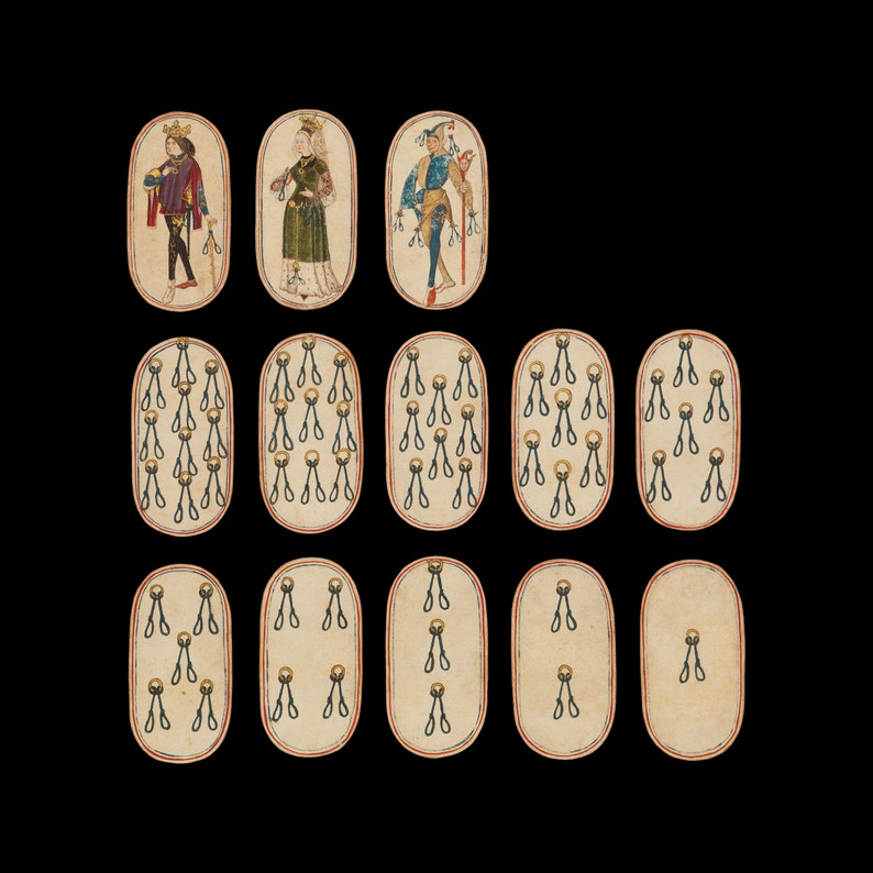 The Cloisters, Historically Accurate size Flemish Hunting Card Set, Playing cards, Medieval, 1475-1480 SCA, Creative Anachronism image 5