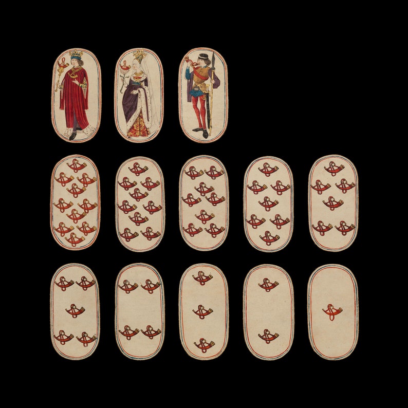 The Cloisters, Historically Accurate size Flemish Hunting Card Set, Playing cards, Medieval, 1475-1480 SCA, Creative Anachronism image 4